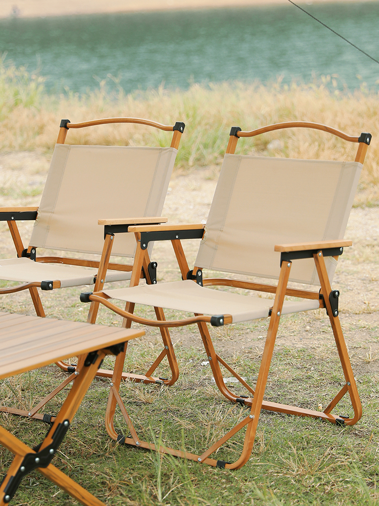 21075 Große klappbare Campingstühle aus Karbonstahl